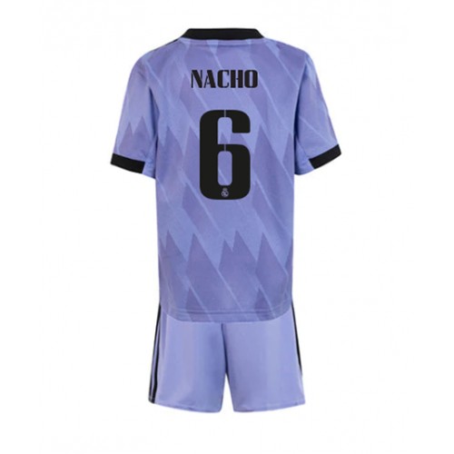 Dres Real Madrid Nacho #6 Gostujuci za djecu 2022-23 Kratak Rukav (+ kratke hlače)